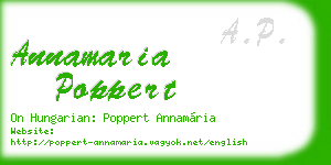 annamaria poppert business card